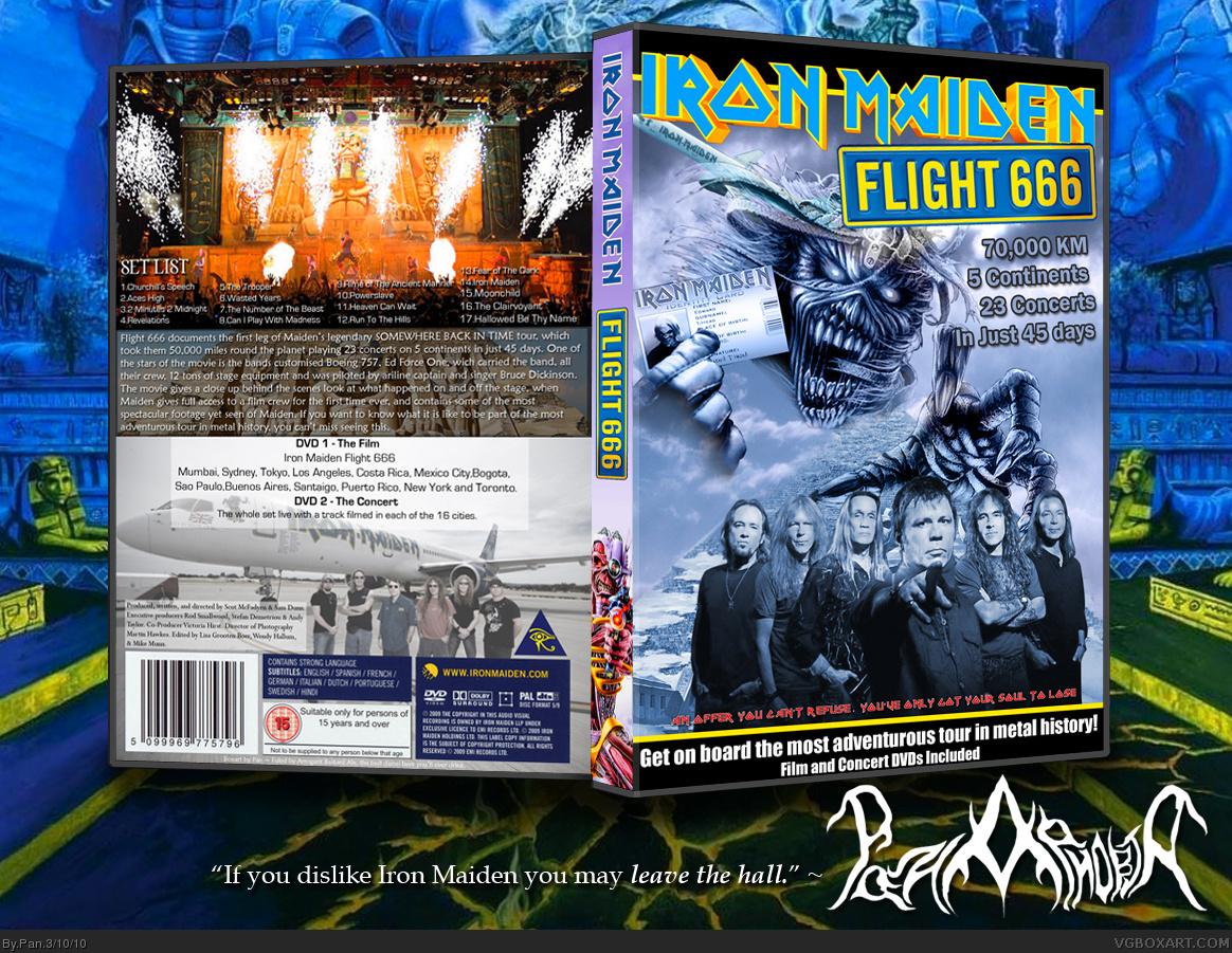 Iron Maiden Flight 666 box cover