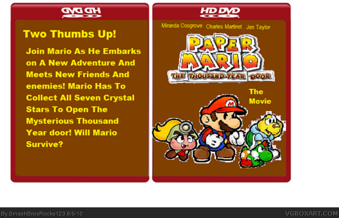 Paper Mario The Thousand Year Door The Movie box art cover