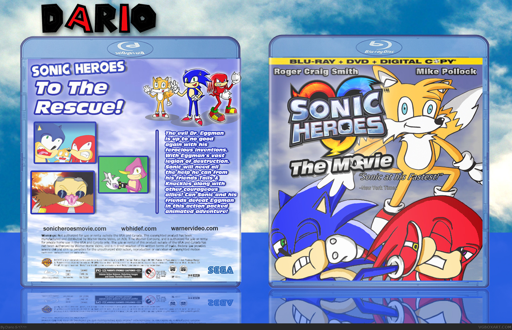Sonic Heroes The Movie box cover
