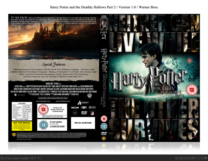 Harry Potter and the Deathly Hallows: Part 2 box art cover