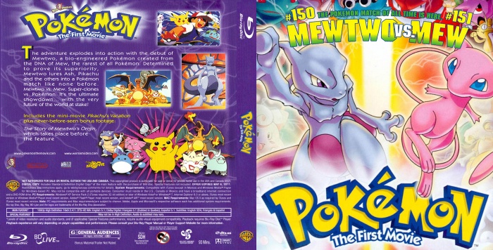 Pokemon: The First Movie Blu-ray box art cover