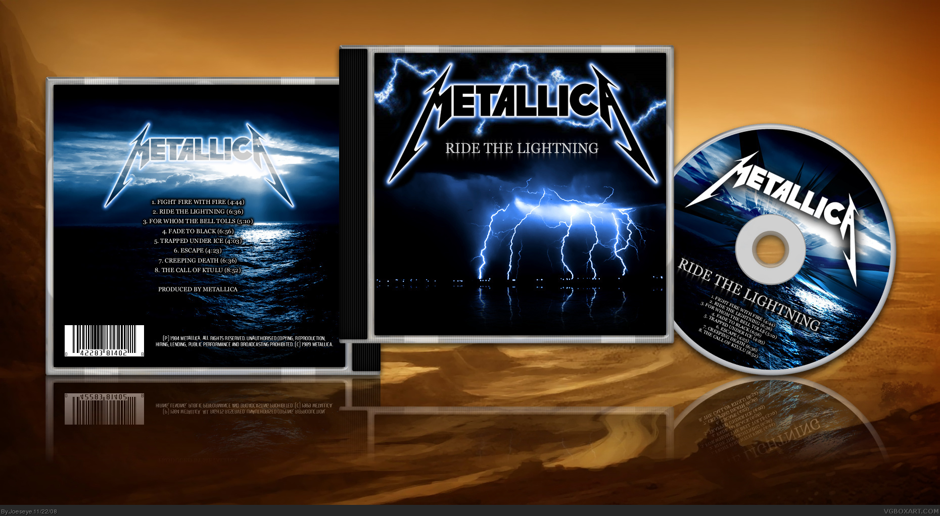 Metallica - Ride The Lightning box cover