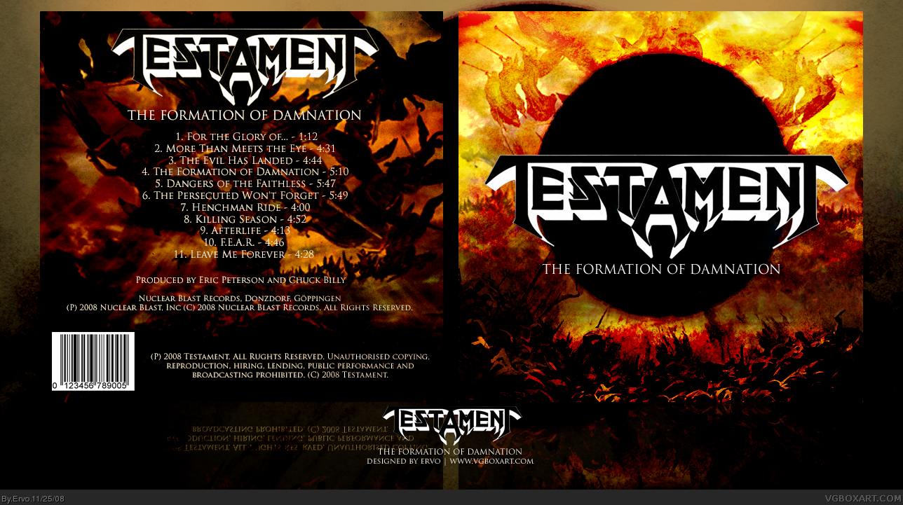 Testament - The Formation of Damnation box cover
