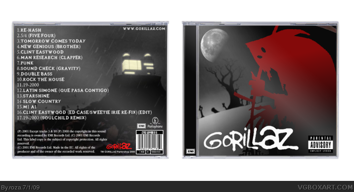 Gorillaz box art cover
