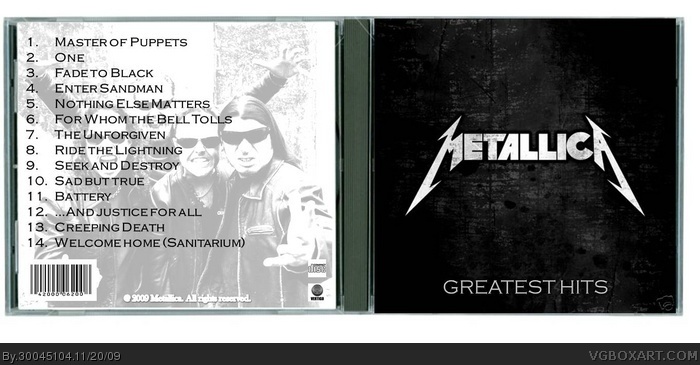 Metallica Greatest Hits box art cover