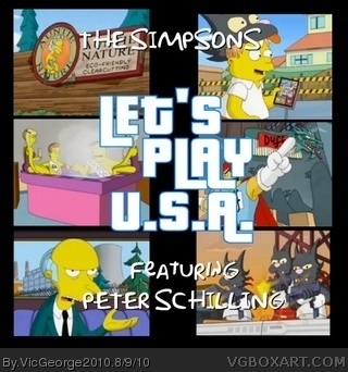 The Simpsons ft. Peter Schilling - Let's Play USA box cover