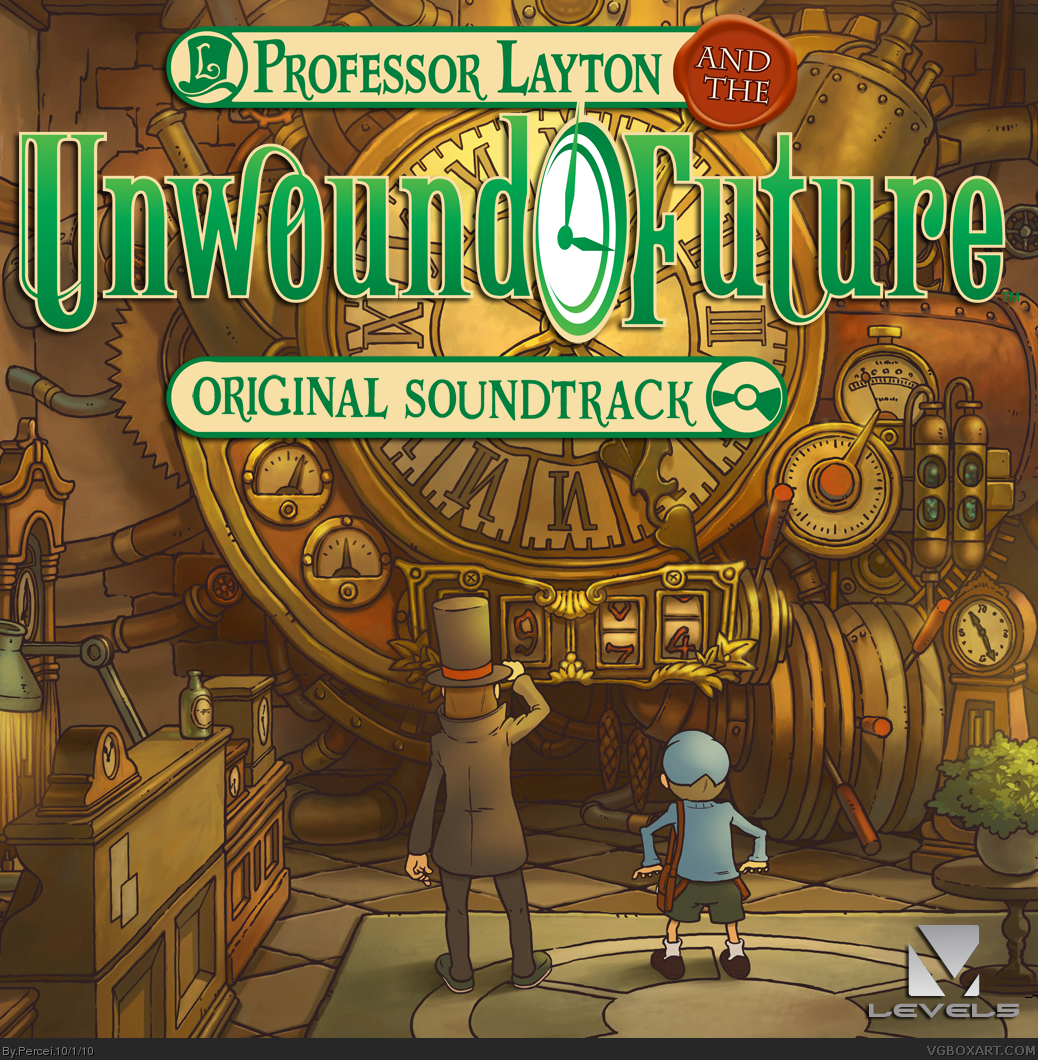 Professor Layton and the Unwound Future OST box cover