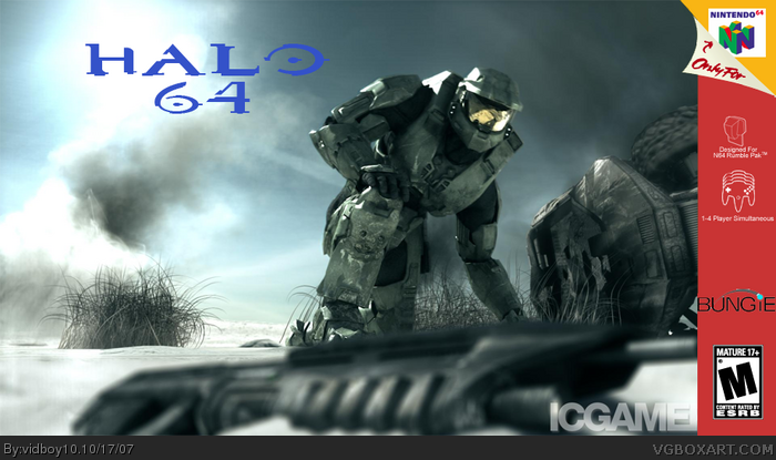Halo 64 box art cover