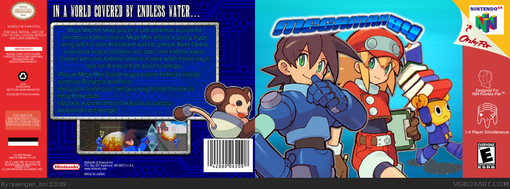 Mega Man 64 box cover