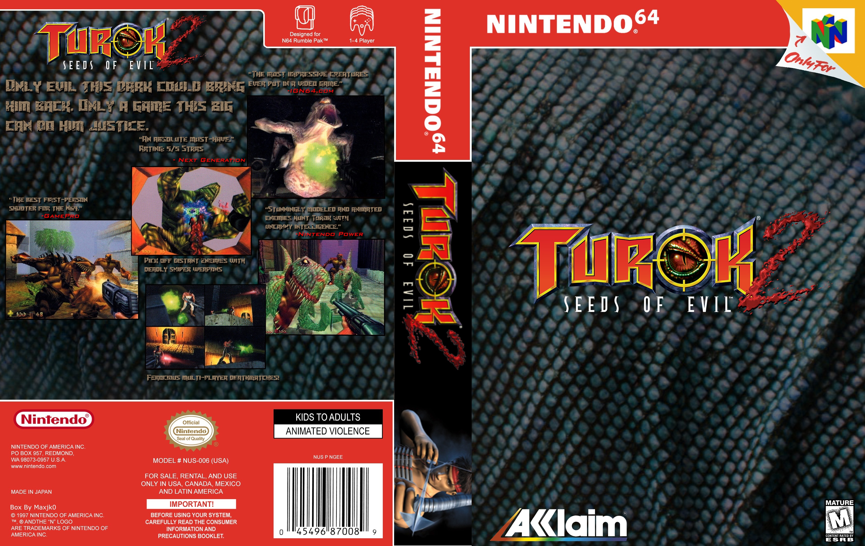 Turok 2: Seeds of Evil box cover