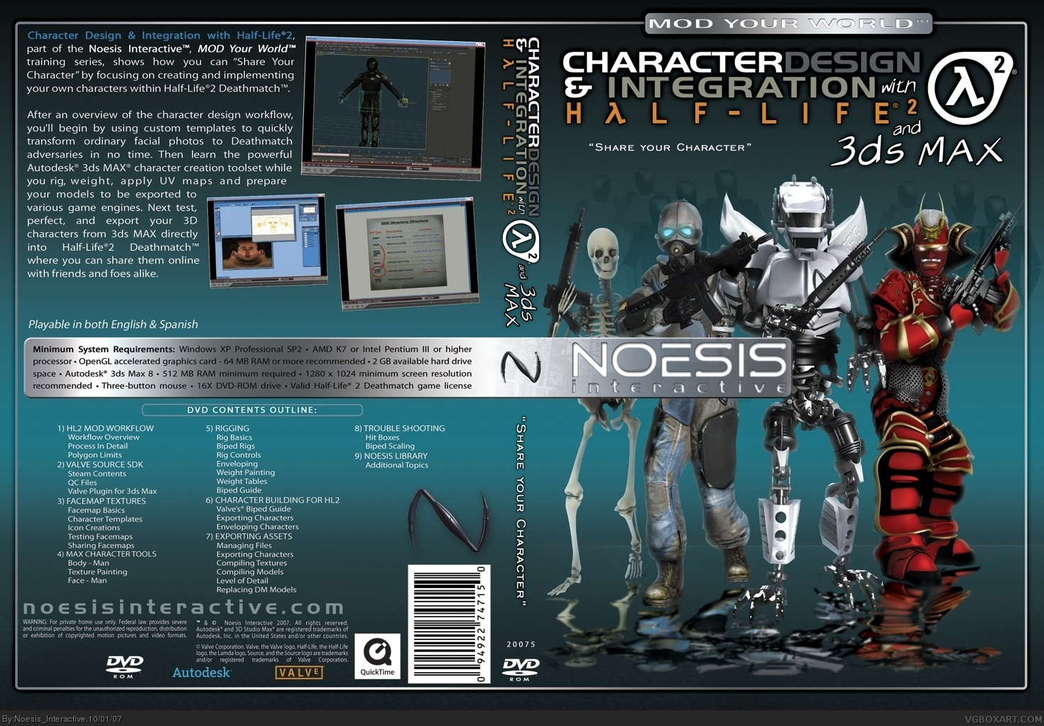Noesis Interactive-Character Design with 3DS MAX box cover