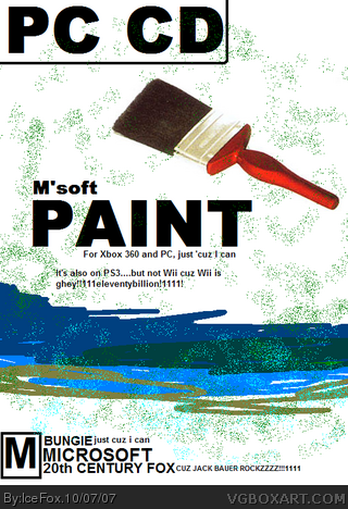 Microsoft Paint box cover