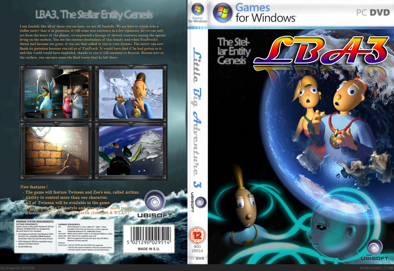 Little Big Adventure 3: The Stellar Entity Genesis box cover