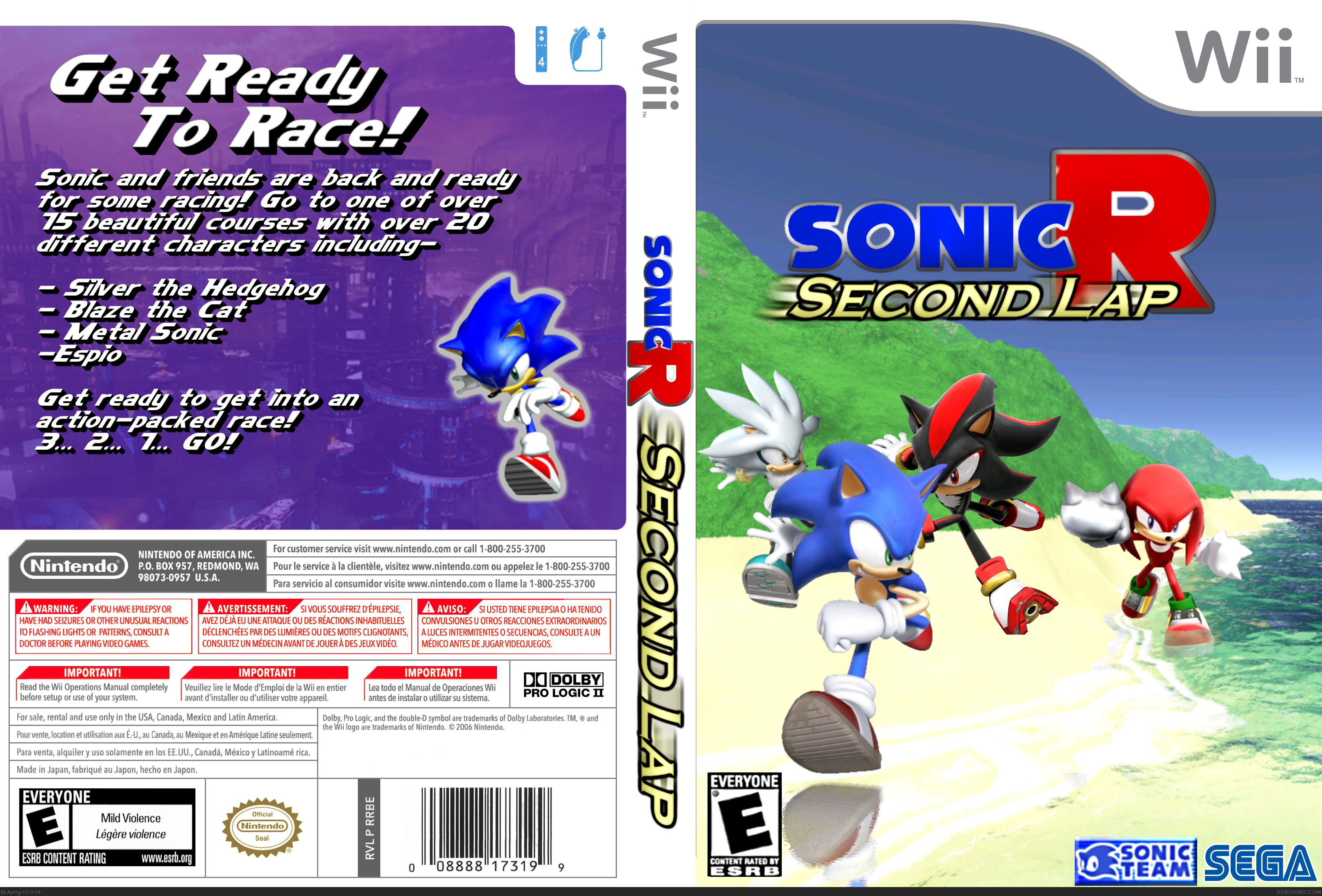 Sonic R: Second Lap box cover