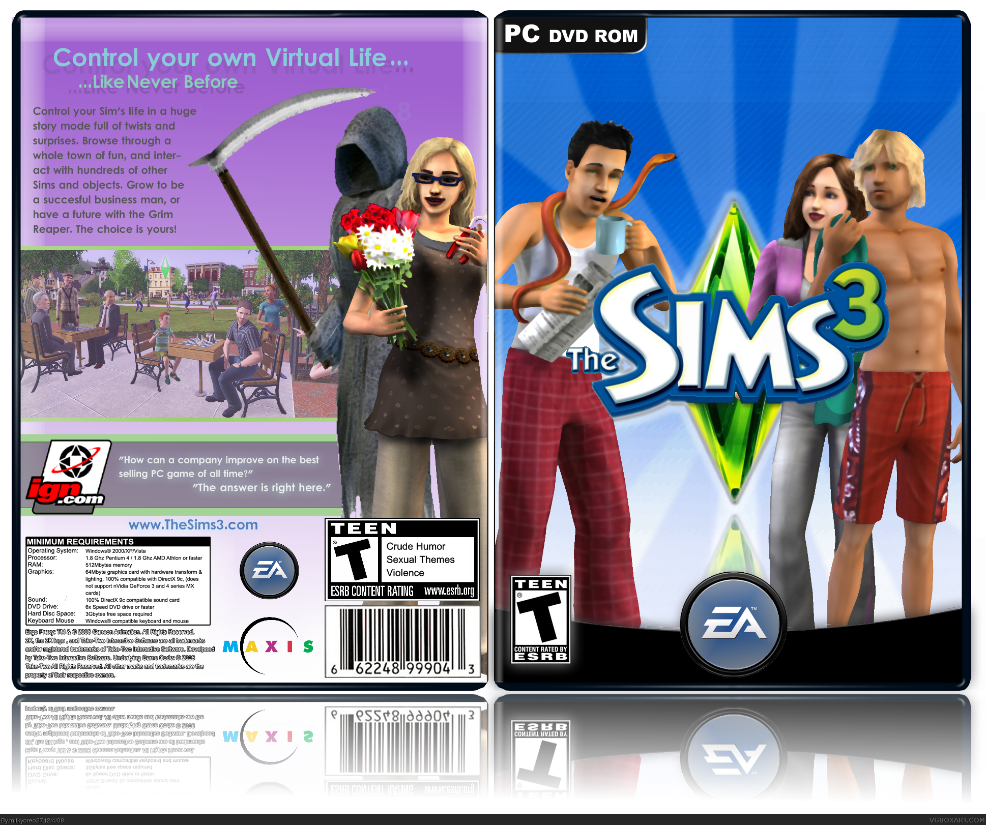 Sims 3 box cover