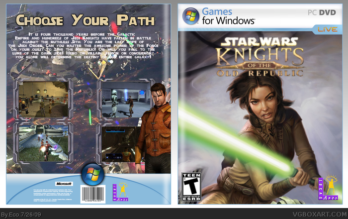 Star Wars: Knights Of The Old Republic box art cover