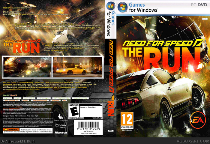 Need for speed The Run box art cover