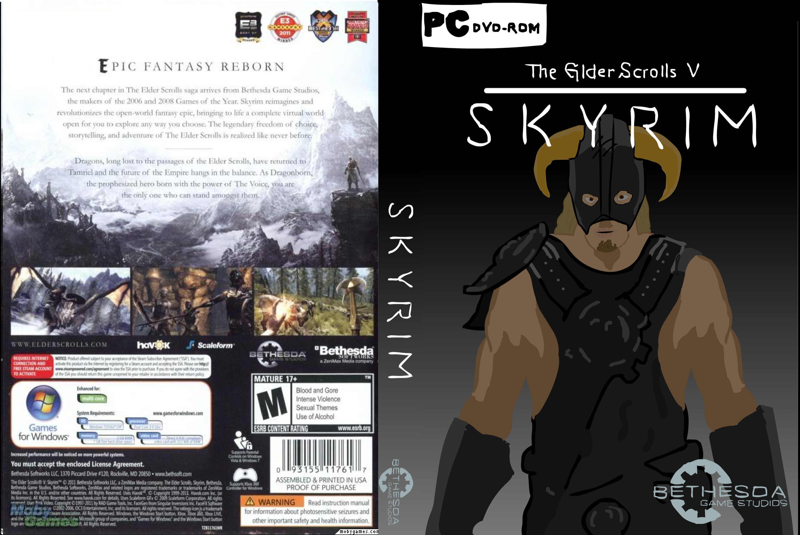 The Elder Scrolls V: Skyrim Cartoon box cover