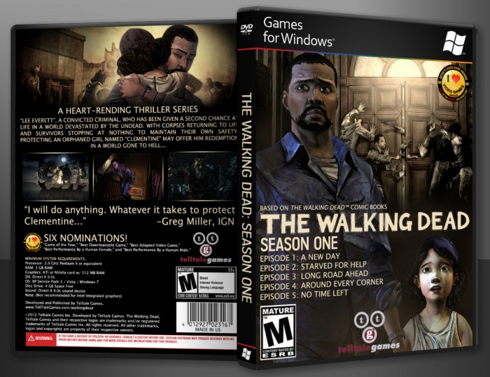 The Walking Dead: Season One box art cover