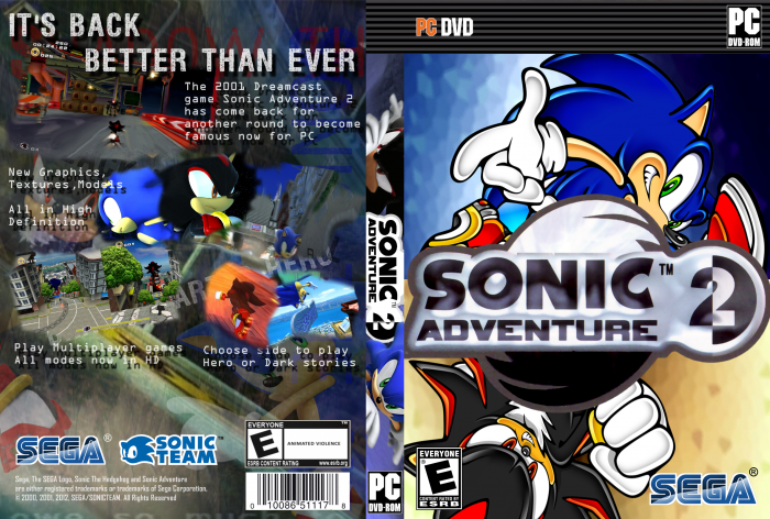 Sonic Adventure 2 2012 box art cover