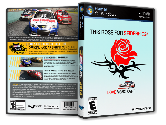 NASCAR: Rose for Spiderpig24 Edition box art cover