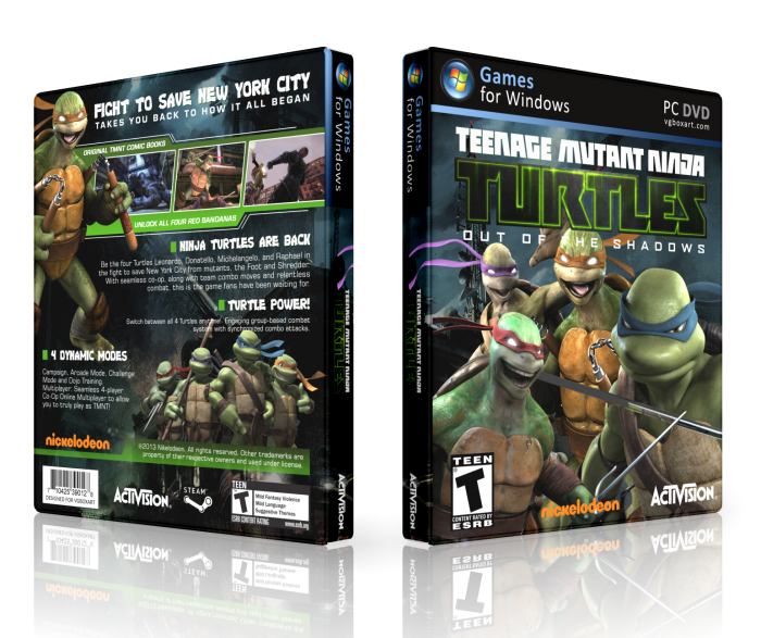 TMNT: Out of the Shadow box art cover