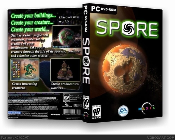 Spore box art cover