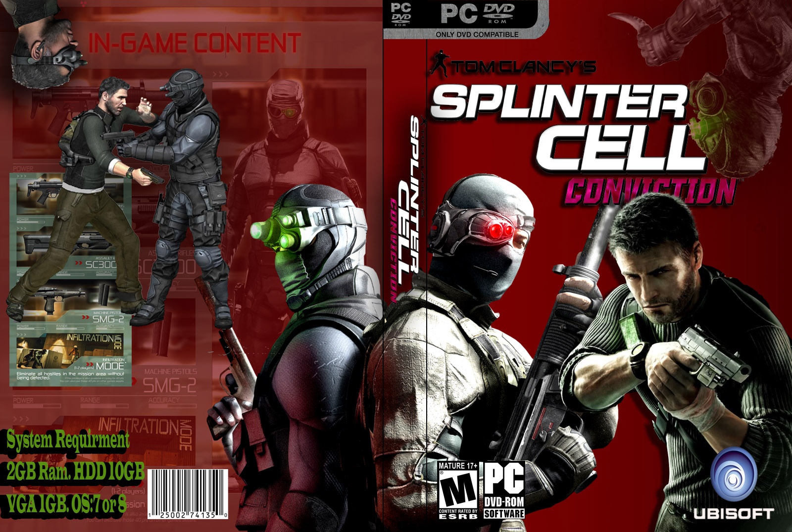 Splinter Cell Conviction box cover