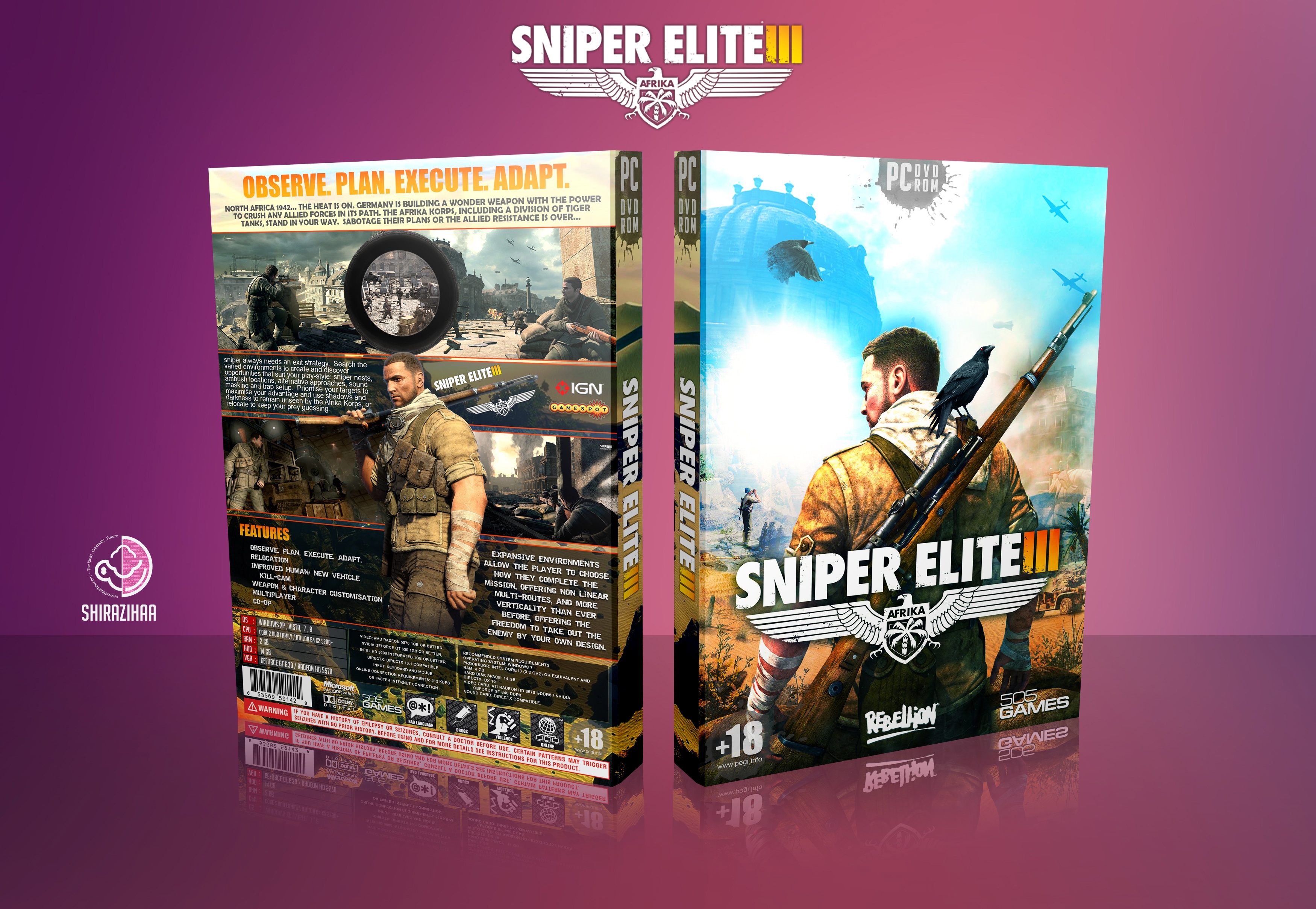 Sniper Elite 3 box cover