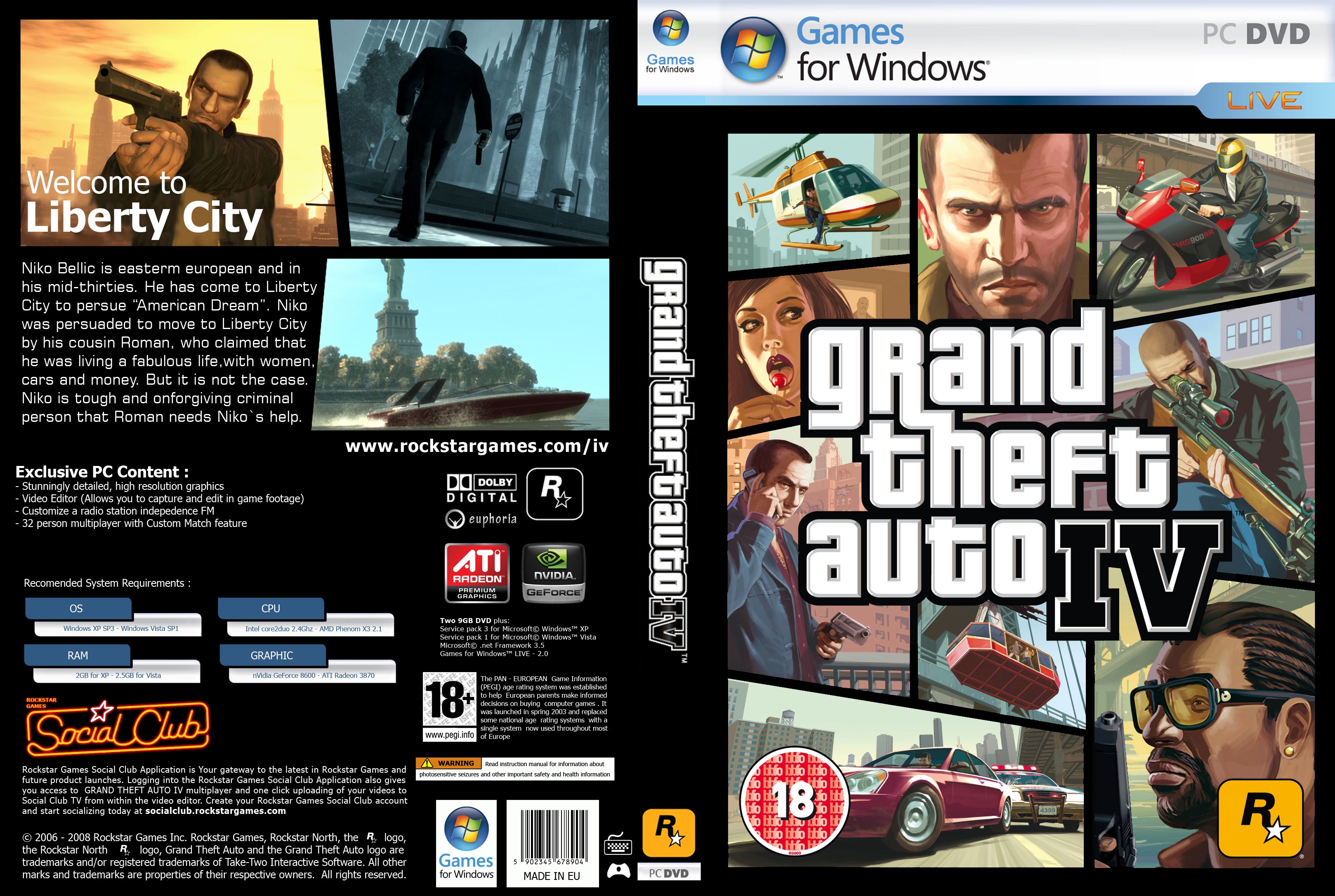 GTA IV: PC game of the year edition box cover