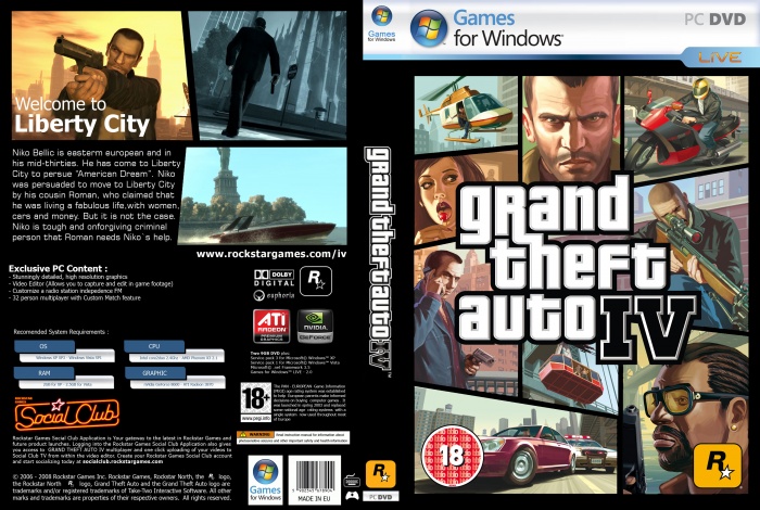GTA IV: PC game of the year edition box art cover