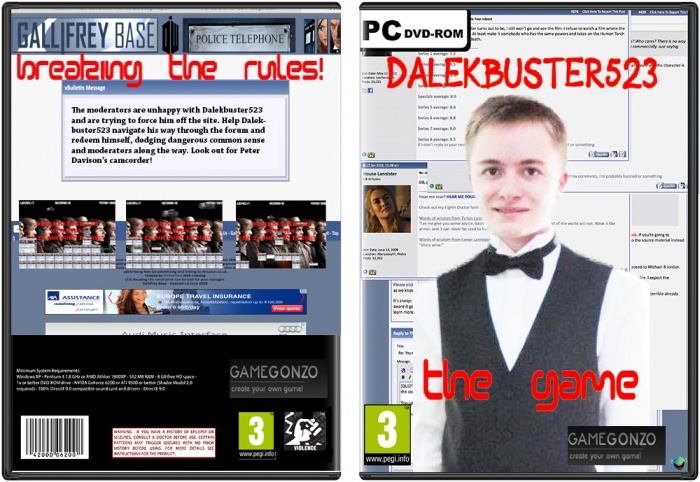 Dalekbuster523: The Game box art cover