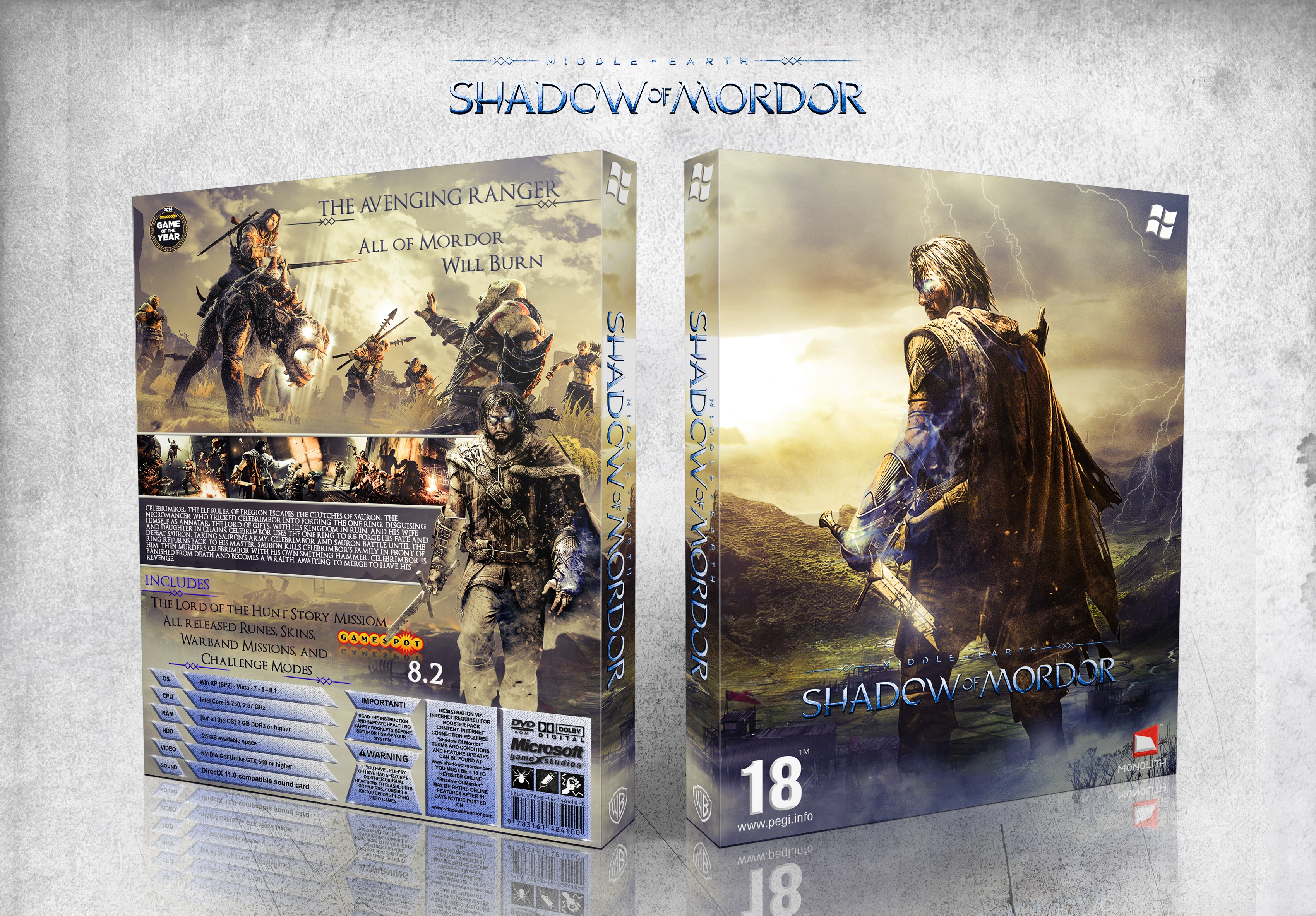 Middle-earth: Shadow of Mordor box cover