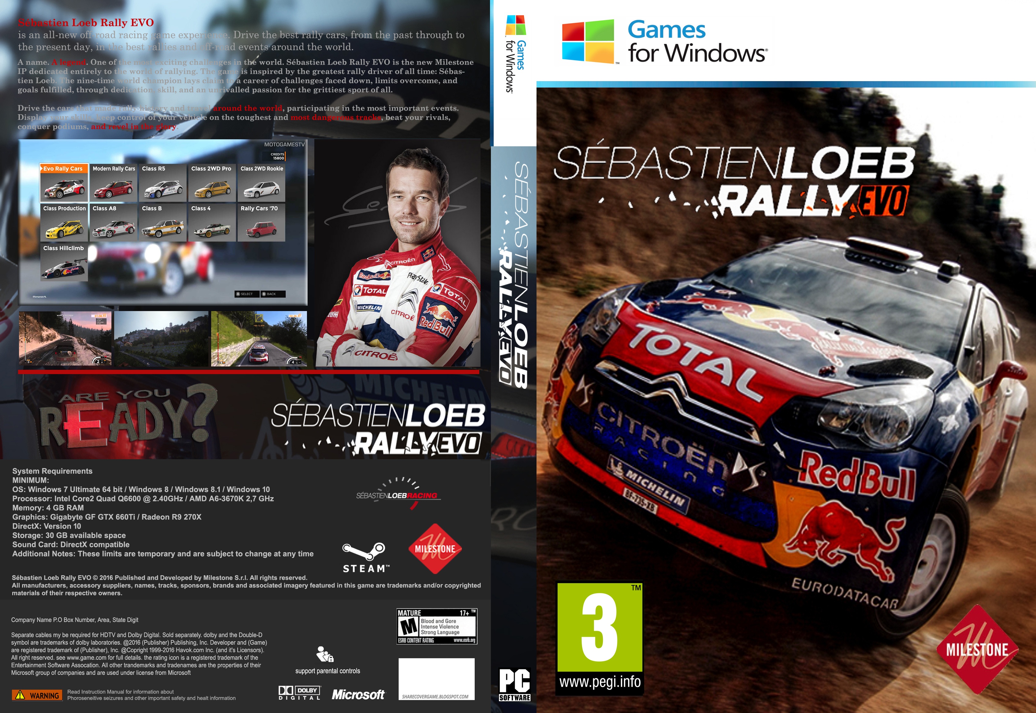 Sebastien Loeb Rally Evo box cover