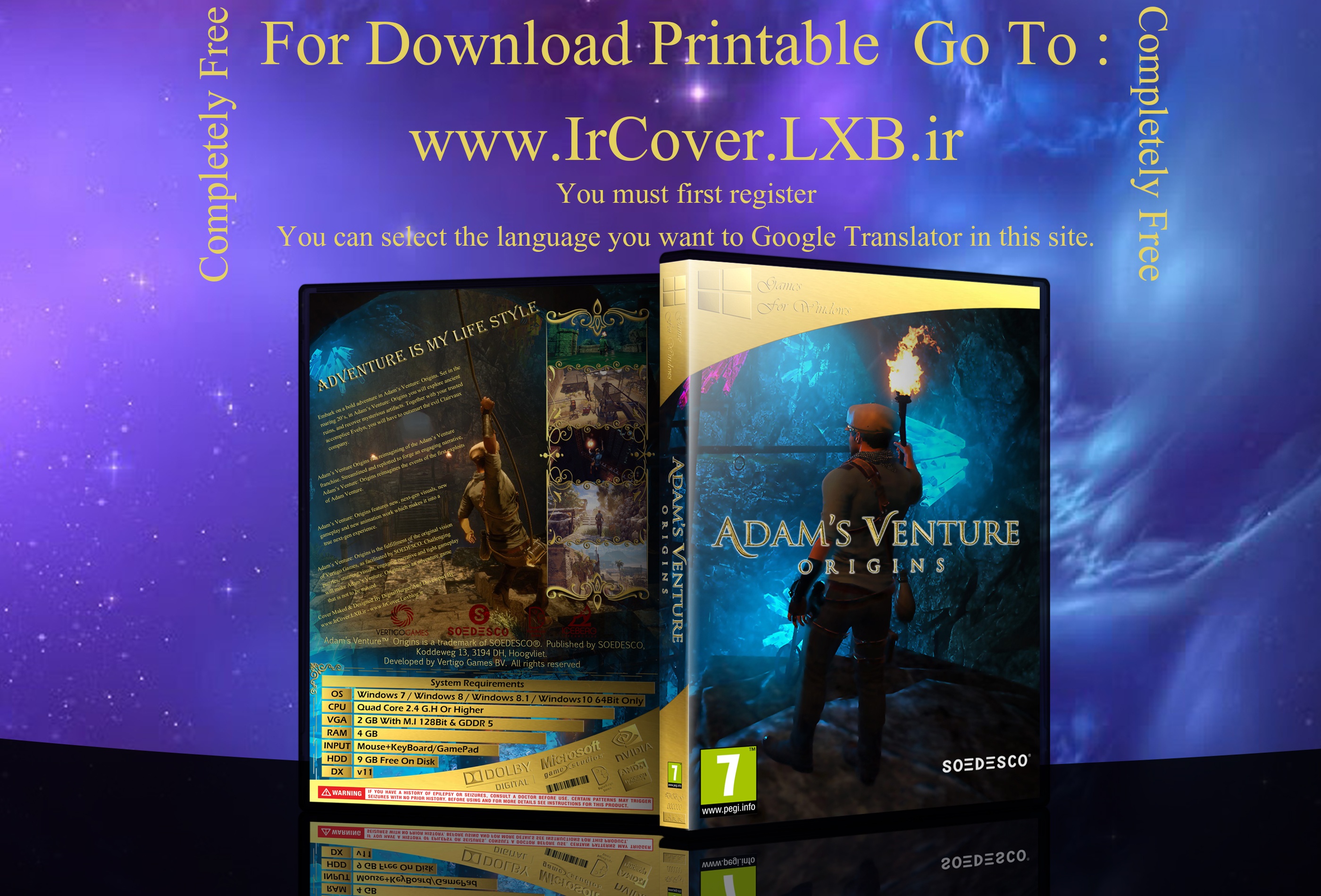 Adam’s Venture: Origins box cover