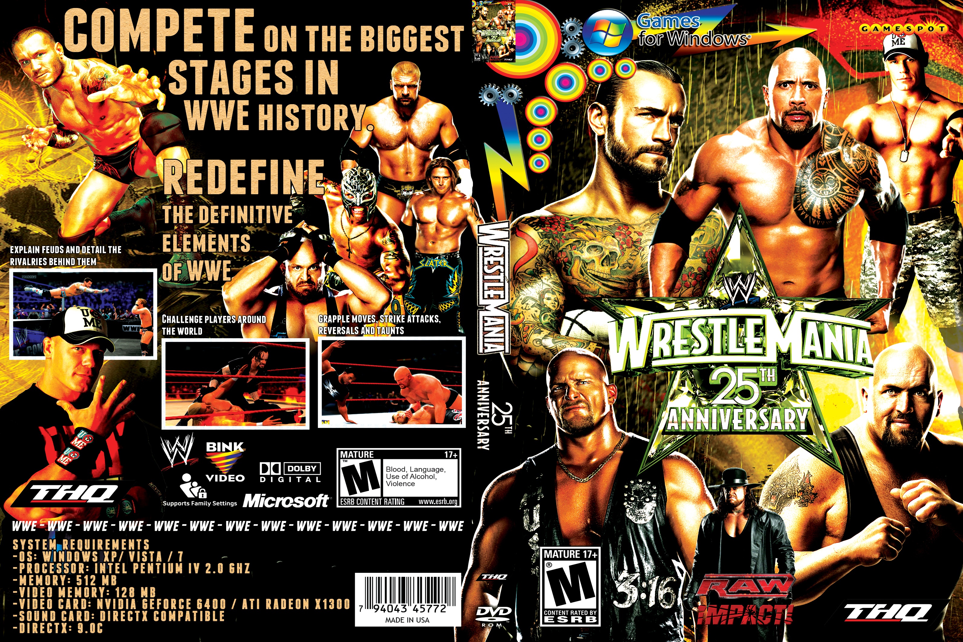 Wrestlemania 25: The Game box cover