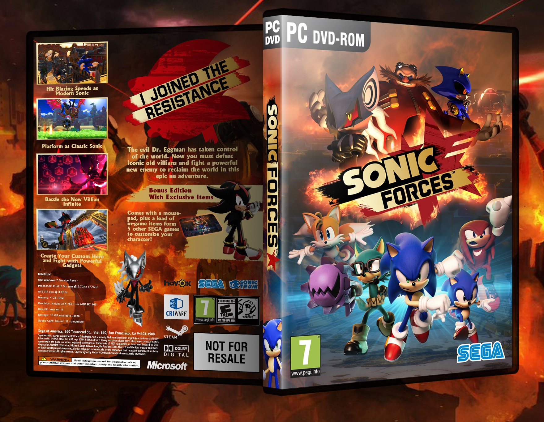 Sonic Forces box cover