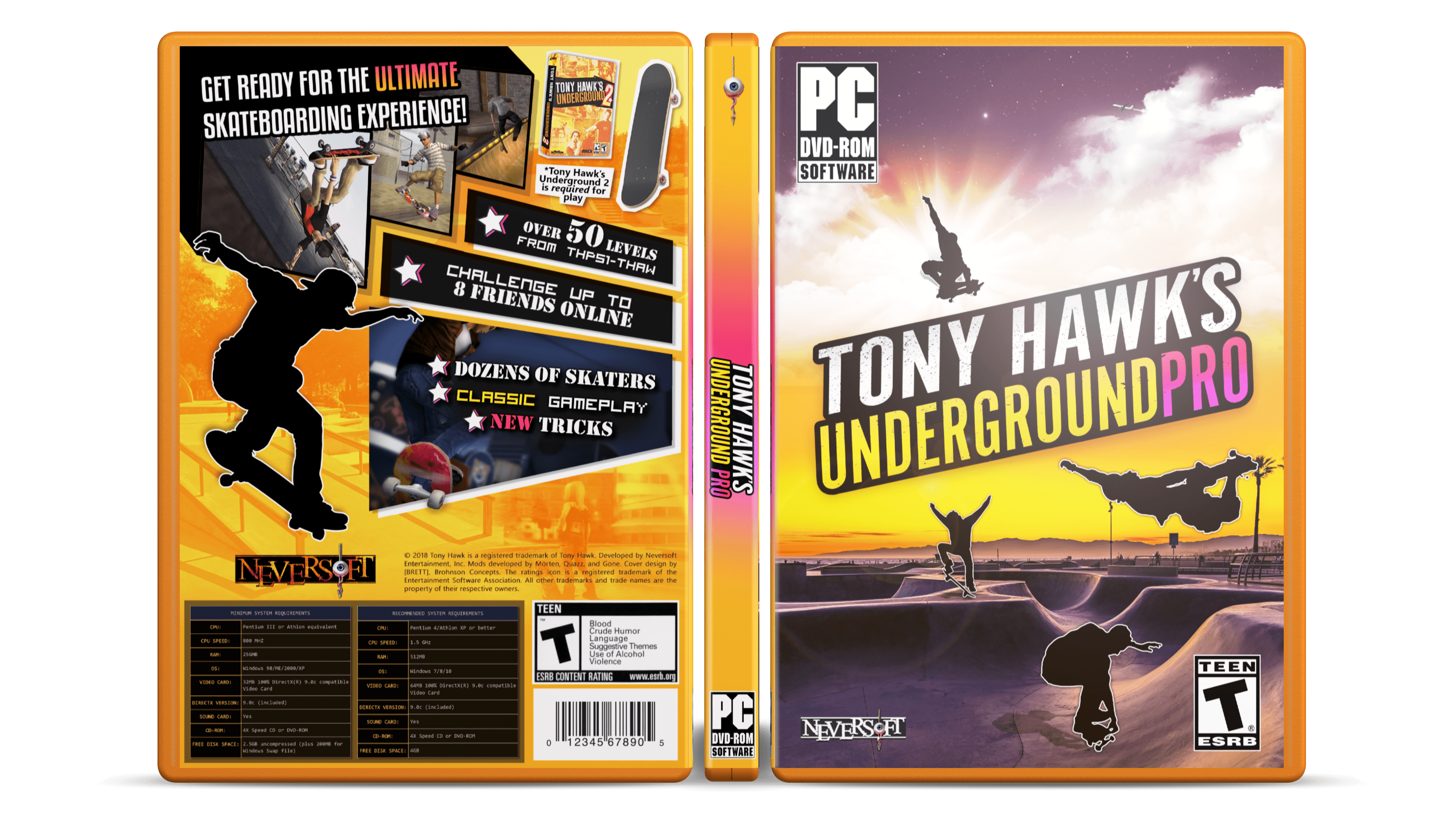 Tony Hawk's Underground Pro box cover