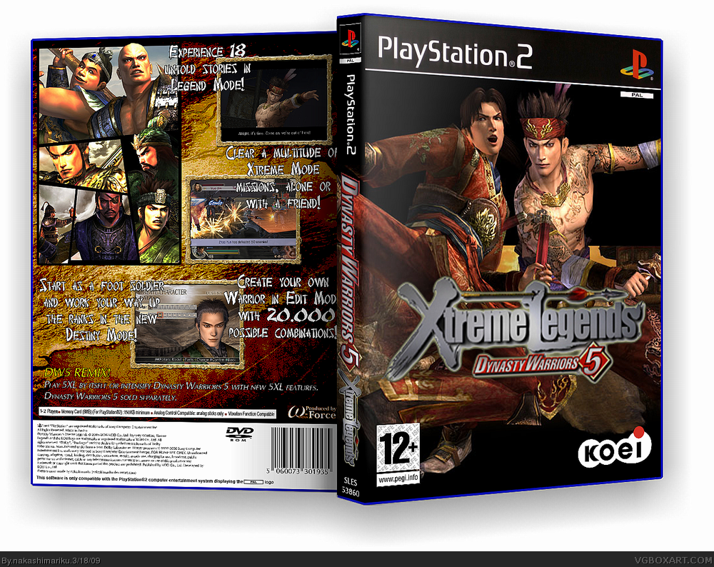 Dynasty Warriors 5 Xtreme Legends box cover