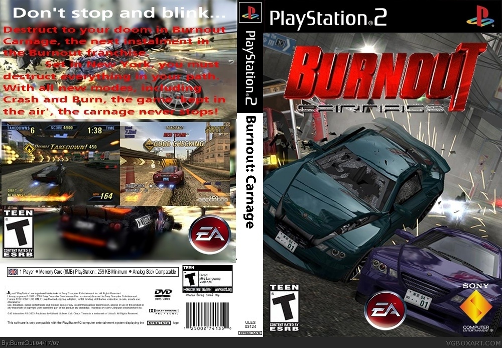 Burnout: Carnage box cover