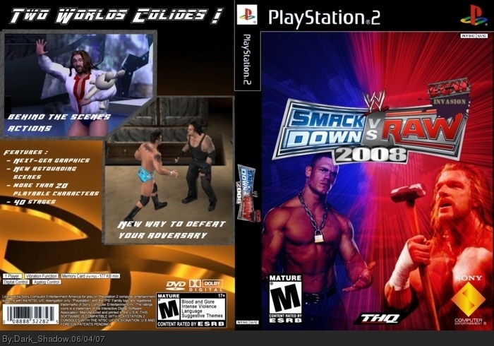 WWE SmackDown! vs. RAW 2008 box art cover