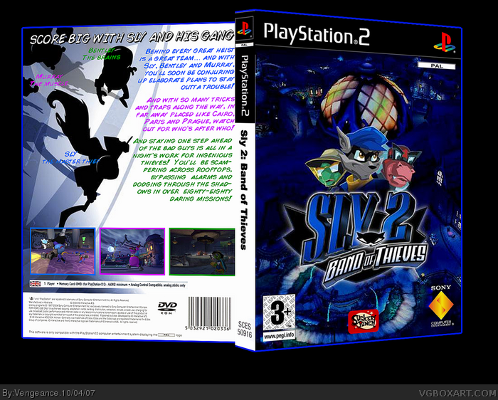 Sly 2: Band of Thieves box art cover