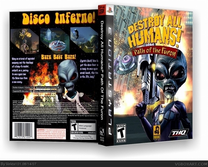 Destroy All Humans! Path of the Furon box art cover