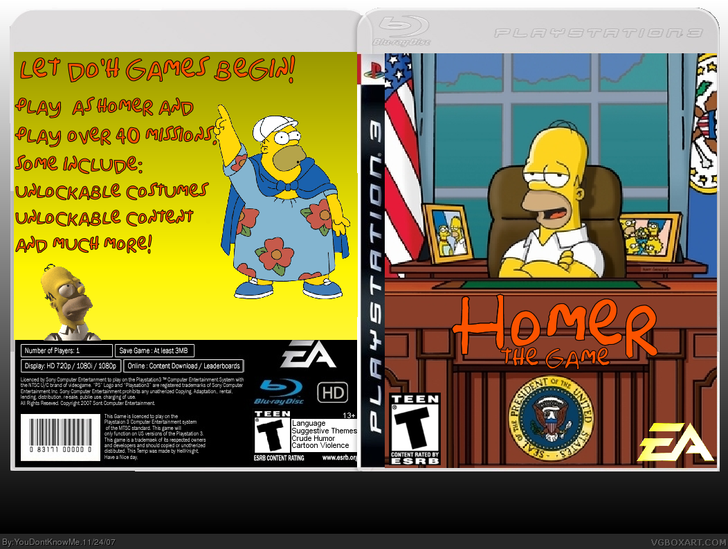 Homer: The Game box cover