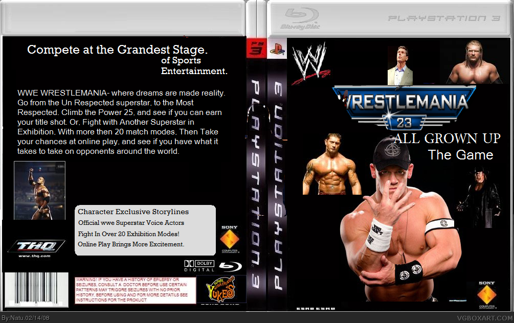 WWE Wrestlemania 23 box cover