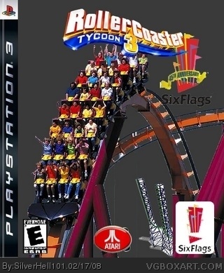 Roller Coaster Tycoon 3 Six Flages box cover