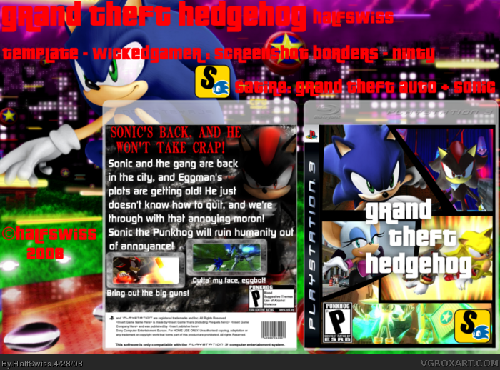 Grand Theft Hedgehog box art cover