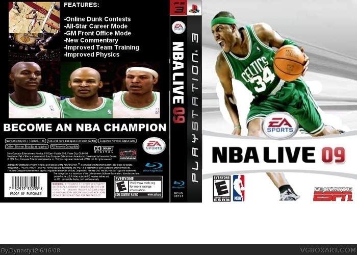 NBA Live 09 box art cover