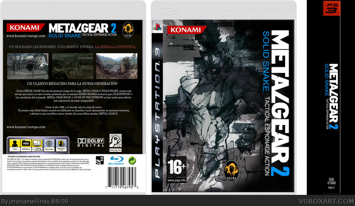 Metal Gear 2: Solid Snake box art cover