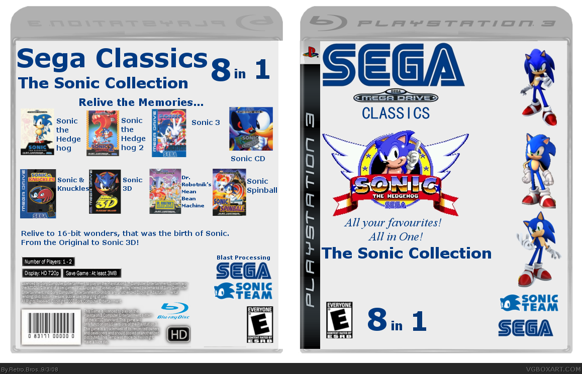 Sega Megadrive Classics: The Sonic Collection box cover